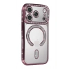Mey İthalat®   iPhone 17 Pro Max Joke Simli Magneticsafe Kılıf - Pembe
