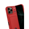 Mey İthalat®   iPhone 17 Pro Max Kelvin Kartvizitli Silikon - Kırmızı
