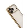 Mey İthalat®   iPhone 17 Pro Max  Lensli Silikon - Gold