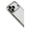 Mey İthalat®   iPhone 17 Pro Max  Lensli Silikon - Gümüş