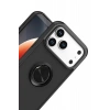 Mey İthalat®   iPhone 17 Pro Max Montreal Yüzüklü Silikon Kapak - Siyah
