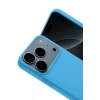 Mey İthalat®   iPhone 17 Pro Max Nano içi Kadife Silikon - Mavi