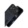 Mey İthalat®   iPhone 17 Pro Max Sara Kartvizitli Deri Kılıf - Siyah