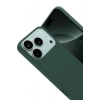 Mey İthalat®   iPhone 17 Pro Nano içi Kadife Silikon - Koyu Yeşil