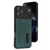 Mey İthalat®   iPhone 17 Pro Sara Kartvizitli Deri Kılıf - Yeşil