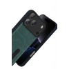 Mey İthalat®   iPhone 17 Pro Sara Kartvizitli Deri Kılıf - Yeşil