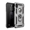 Mey İthalat®  iPhone X Kılıf Sofya Yüzüklü Silikon Kapak - Gümüş