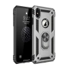Mey İthalat®  iPhone X Kılıf Sofya Yüzüklü Silikon Kapak - Gümüş