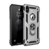 Mey İthalat®  iPhone X Kılıf Sofya Yüzüklü Silikon Kapak - Gümüş