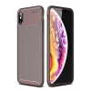 Mey İthalat®  iPhone XS Max Kılıf Auto Focus Karbon Kapak - Kahverengi