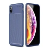 Mey İthalat®  iPhone XS Max Kılıf Auto Focus Karbon Kapak - Lacivert