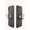 Mey İthalat®  iPhone XS Max Kılıf Range Yüzüklü Silikon - Mavi