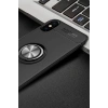 Mey İthalat®  iPhone XS Max Kılıf Range Yüzüklü Silikon - Siyah