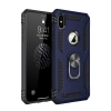 Mey İthalat®  iPhone XS Max Kılıf Sofya Yüzüklü Silikon Kapak - Lacivert