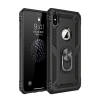 Mey İthalat®  iPhone XS Max Kılıf Sofya Yüzüklü Silikon Kapak - Siyah