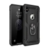 Mey İthalat®  iPhone XS Max Kılıf Sofya Yüzüklü Silikon Kapak - Siyah