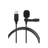 Mey İthalat®  Lightning 2 Metre Double Mikrofon - Siyah