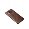 Mey İthalat®   Mi 10T Lite Kılıf Auto Focus Karbon Kapak - Kahverengi