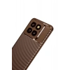 Mey İthalat®   Mi 14T Pro Kılıf Auto Focus Karbon Kapak - Kahverengi