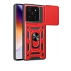 Mey İthalat®   Mi 14T Pro Kılıf Pars Lens Yüzüklü Silikon - Kırmızı