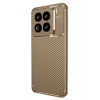 Mey İthalat®   Mi 15 Pro Kılıf Auto Focus Karbon Kapak - Kahverengi