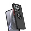 Mey İthalat®   Mi 15 Pro Kılıf Montreal Yüzüklü Silikon Kapak - Siyah
