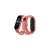 Mey İthalat®   Mi Band 6 Spor Delikli Kordon - Kırmızı-Beyaz