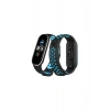 Mey İthalat®   Mi Band 6 Spor Delikli Kordon - Siyah-Mavi-Beyaz