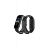 Mey İthalat®   Mi Band 7 Spor Delikli Kordon - Siyah-Gri