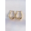 Mey İthalat® Pirinç Gold Renk İçi Boş Gül Küpe
