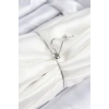 Mey İthalat® Pirinç Zirkon Taşlı Daire Model Gümüş Renk Asansörlü Kadın Bileklik