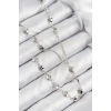 Mey İthalat® Pirinç Zirkon Taşlı Kalp Model Gümüş Renk Y Kolye