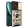 Mey İthalat®   Poco M6 Pro 4G Kılıf Pars Lens Yüzüklü Silikon - Gold