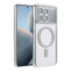 Mey İthalat®   Poco X6 Pro Joke Simli Magneticsafe Kılıf - Gümüş