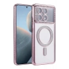 Mey İthalat®   Poco X6 Pro Joke Simli Magneticsafe Kılıf - Pembe
