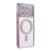 Mey İthalat®   Poco X6 Pro Joke Simli Magneticsafe Kılıf - Pembe