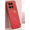 Mey İthalat®   Poco X6 Pro Kılıf Volet Silikon - Kırmızı