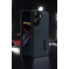 Mey İthalat®   Poco X7 Pro Kılıf Sara Kartvizitli Deri Kılıf - Kırmızı