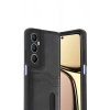 Mey İthalat®  Realme C65 Sara Kartvizitli Deri Kılıf - Siyah