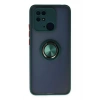 Mey İthalat®   Redmi 10C Kılıf Montreal Yüzüklü Silikon Kapak - Yeşil