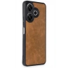 Mey İthalat®   Redmi 13 4G Kılıf Aras Deri Kapak - Taba