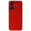 Mey İthalat®   Redmi 13 4G Kılıf First Silikon - Kırmızı