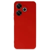 Mey İthalat®   Redmi 13 4G Kılıf First Silikon - Kırmızı