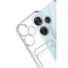 Mey İthalat®   Redmi 13 4G Kılıf Kart Şeffaf Silikon - Şeffaf