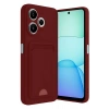 Mey İthalat®   Redmi 13 4G Kılıf Kelvin Kartvizitli Silikon - Bordo