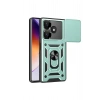 Mey İthalat®   Redmi 13 4G Kılıf Pars Lens Yüzüklü Silikon - Yeşil