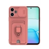Mey İthalat®   Redmi 13 4G Kılıf Zuma Kartvizitli Yüzüklü Silikon - Pembe
