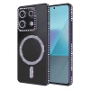 Mey İthalat®   Redmi 13C Joke Simli Magneticsafe Kılıf - Derin Mor