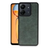 Mey İthalat®   Redmi 13C Kılıf Aras Deri Kapak - Koyu Yeşil