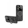 Mey İthalat®   Redmi 13C Kılıf Joy Lens Standlı Kapak - Siyah